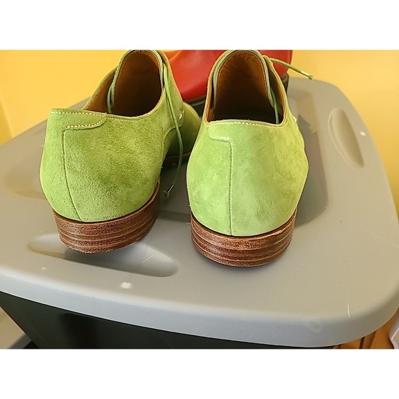 New Barker Black Wallace Apple Green Suede Leather Shoes US Mens 10.5 Uk 9.5 main image 8